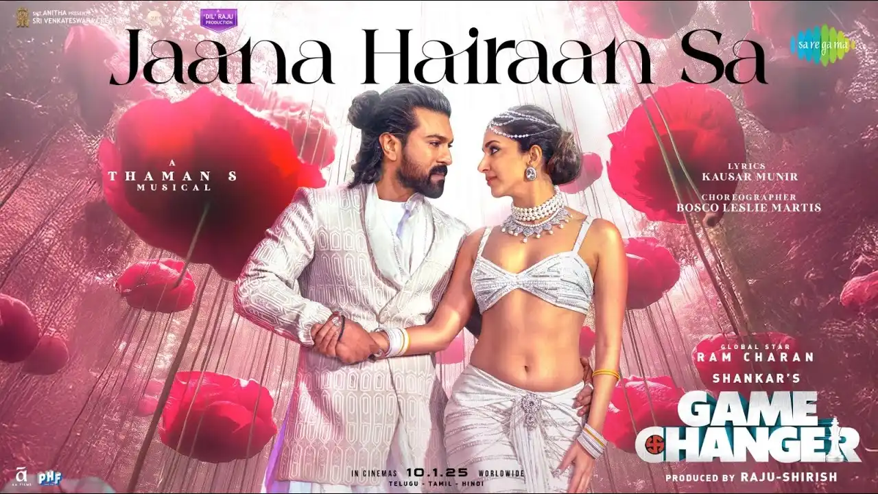 Jaana Hairaan Sa Lyrics – Karthik, Shreya G, Ram Charan | Game Changer 2024